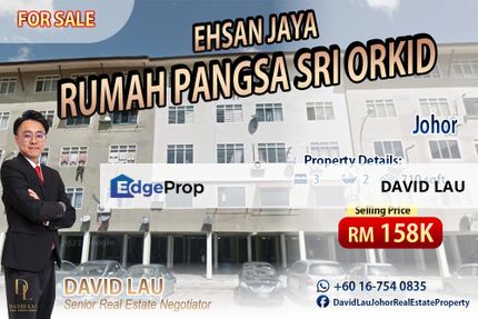 Rumah Pangsa Sri Orkid (Flat) 3 Bedrooms 2 Bathrooms 5th Floor, Johor, Johor Bahru