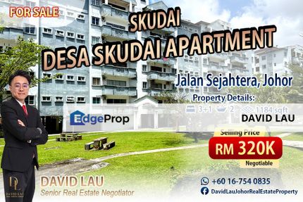 Desa Skudai Apartment 4 Bedrooms 2 Bathrooms Low Floor Pool View, Johor, Skudai