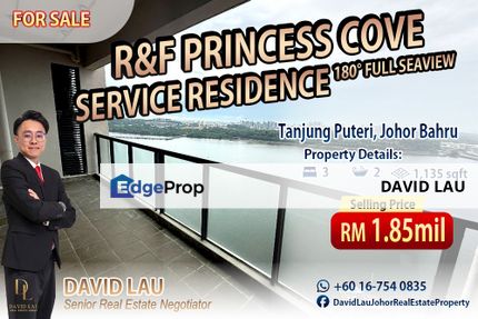 R&F Princess Cove 3 Bedrooms 2 Bathroom 180 Degree Full Seaview, Johor, Johor Bahru