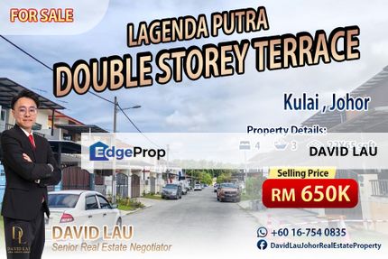 Lagenda Putra Double Storey Terrace House 双层排屋 for Sale, Johor, Kulai