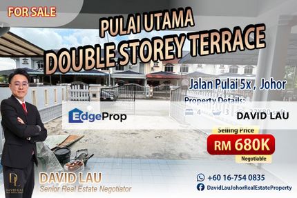 Pulai Utama Double Storey Terrace House 双层排屋 for Sale, Johor, Skudai