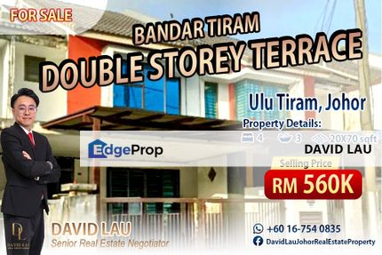 Bandar Tiram Double Storey Terrace House 双层排屋 for Sale, Johor, Ulu Tiram