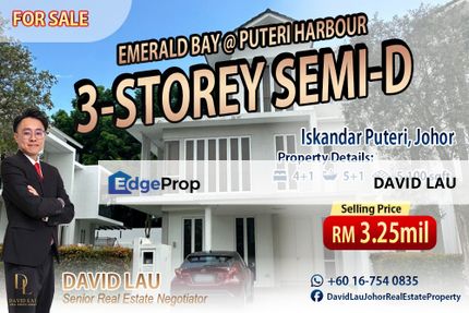 Emerald Bay @ Puteri Harbour 3-Storey Fully Furnished Semi-D with Lift 三层半独立式, Johor, Johor Bahru