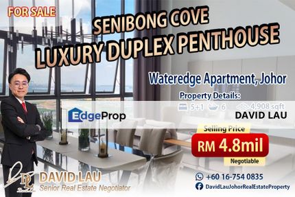 Senibong Cove Wateredge Duplex Penthouse 6 Bedrooms 6 Bathrooms Sea View, Johor, Masai