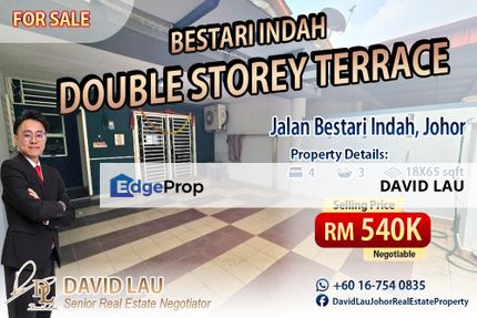 Bestari Indah Double Storey Terrace 双层排屋 For Sale, Johor, Ulu Tiram