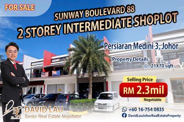 Sunway Boulevard 88 Double Storey Intermediate Shoplot 商业旺铺 For Sale