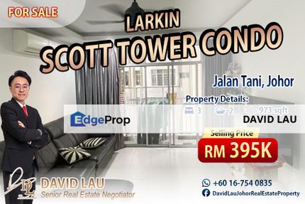 Scott Towers @ Larkin JB 3 Bedrooms 2 Bathrooms Low Floor for Sale, Johor, Johor Bahru