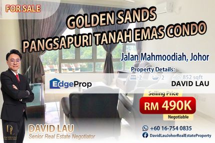 Pangsapuri Tanah Emas Condo (Golden Sands) 2 Bedrooms 2 Bathrooms for Sale, Johor, Johor Bahru