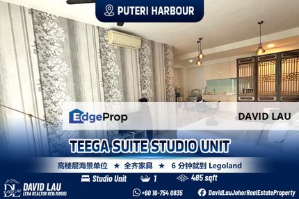 Puteri Harbour Teega Suite Studio Seaview High Floor for Sale, Johor, 