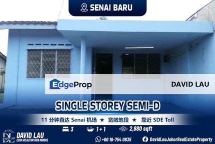 Senai Baru Single Storey Semi-D 单层半独立式住宅 for Sale, Johor, Senai