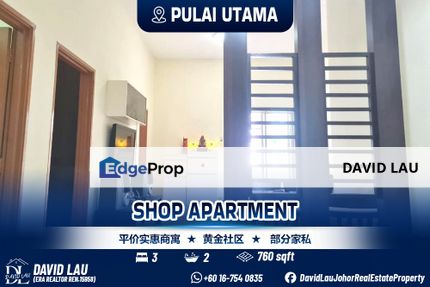 Pulai Utama Shop Apartment For Sale, Johor, Skudai