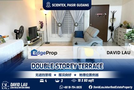 Scientex Pasir Gudang Double Storey Terrace Unblock View for Sale, Johor, Pasir Gudang