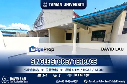 Taman Universiti Single Storey Terrace for Sale, Johor, Skudai