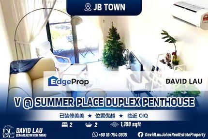 V @ Summer Place Duplex Penthouse 2 Bedrooms 2 Bathrooms, Johor, Johor Bahru