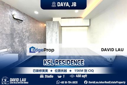 Daya K S L Residence Studio Unit for Sale, Johor, Johor Bahru