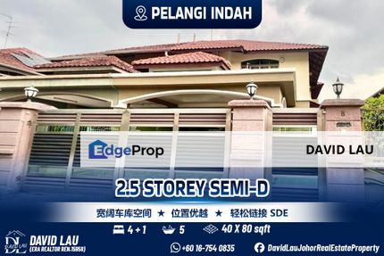 Pelangi Indah 2.5 Storey Semi-D For Sale, Johor, Ulu Tiram