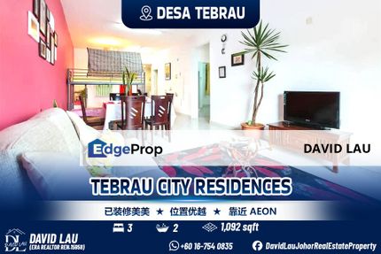 Tebrau City Residences 3 Bedrooms 2 Bathrooms for Sale, Johor, Johor Bahru