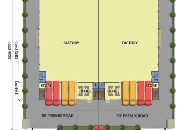 Freehold Brand New Semi D factory at Kapar For Sale!!