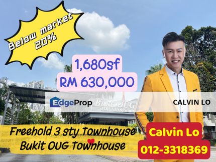 Bukit OUG 3Sty Townhouse at Bukit Jalil Kuala Lumpur walking distance to 2 LRT station, Kuala Lumpur, Bukit Jalil