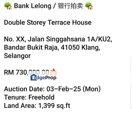 Bank Lelong- Bandar Bukit Raja, Selangor, Klang