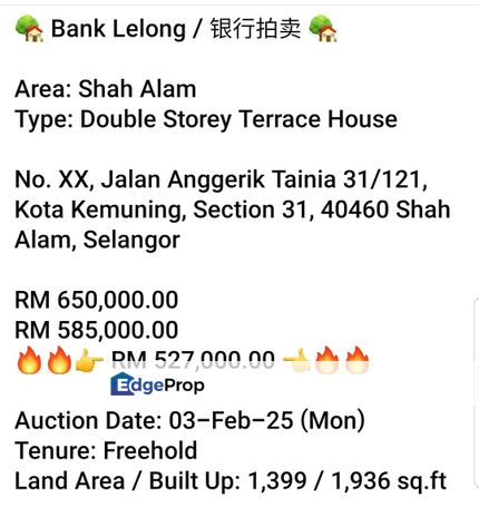 Bank Lelong-Kota Kemuning, Shah Alam (2 storey), Selangor, Kota Kemuning