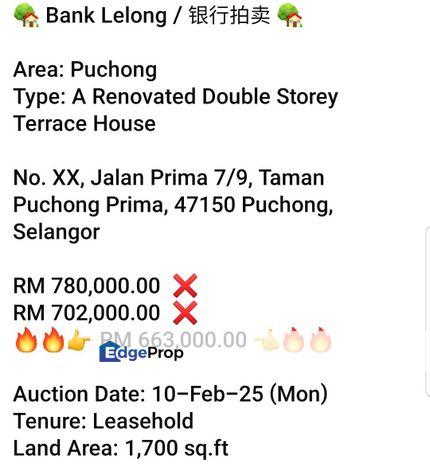 Bank Lelong-Taman Puchong Prima (2 storey), Selangor, Puchong