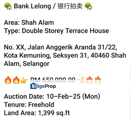 Bank Lelong-Kota Kemuning, Shah Alam (2 storey), Selangor, Kota Kemuning