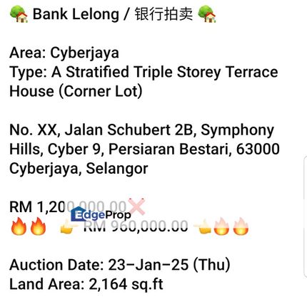 Bank Lelong-Symphony Hills, Cyber 9 (3 storey), Selangor, Cyberjaya