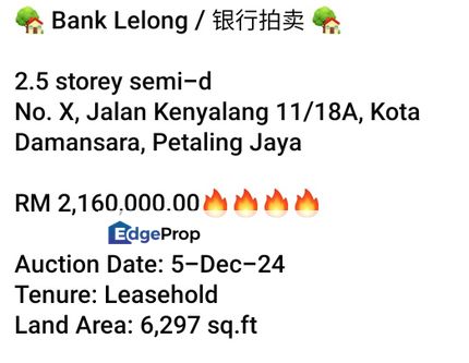 Bank Lelong-Kota Damandara, Petaling Jaya, Selangor, Kota Damansara