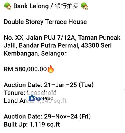 Bank Lelong-Taman Puncak Jalil, Seri Kembangan, Selangor, Seri Kembangan