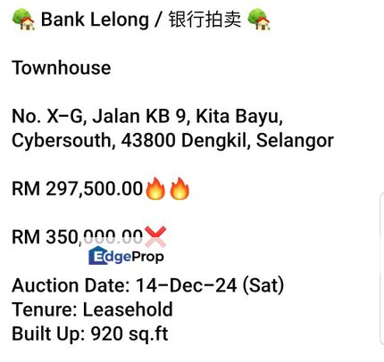 Bank Lelong- Kita Bayu Cybersouth, Selangor, Dengkil