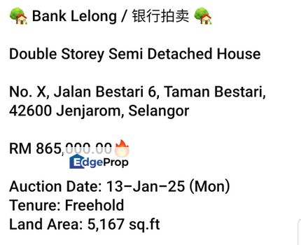 Bank Lelong-Taman Bestari,Jenjarom, Selangor, Jenjarom