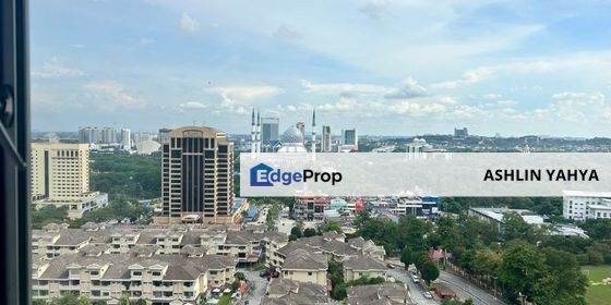 Shah Alam Condo - Full Blue mosque view from living hall penthouse mahligai condo seksyen 9 for sale, Selangor, Shah Alam