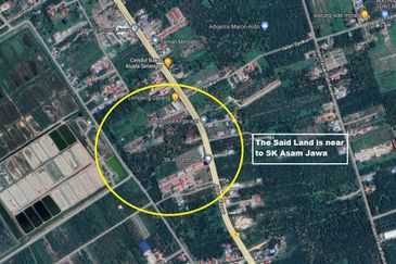 Agricultural land face main road, Assam Jawa, Kuala Selangor 