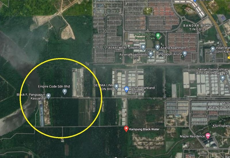Industrial Land, Air Hitam (Black Water) for Sale