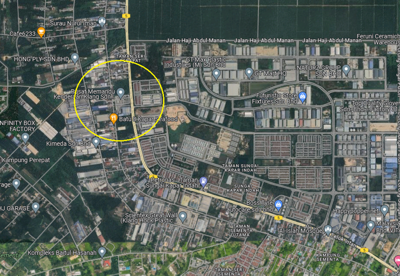 4.8 Acres Industrial Zoning Land, Batu 8, Jalan Kapar, Klang for Sale