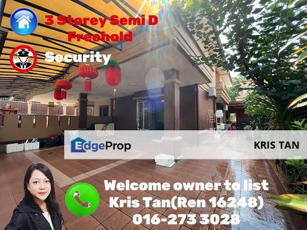 Taman Desa Aman 3 storey Semi-D, Freehold  , Kuala Lumpur, Cheras