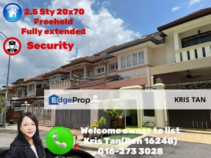 2.5 Storey Freehold [20x70] Fully Extended , Selangor, Batu 9th Cheras