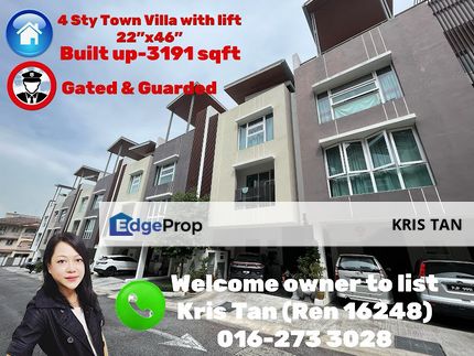 4-Storey Elegant Town Villa @Cheras Hartamas, Kuala Lumpur, Cheras