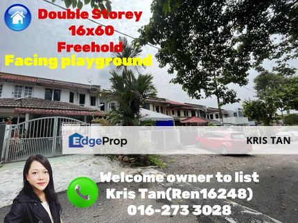 Taman Cheras Mas[16x60] Freehold,Facing Playground, Selangor, Batu 9th Cheras