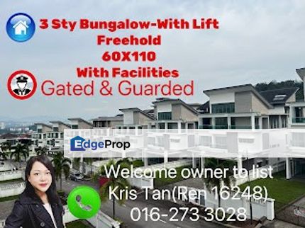 Damai Gayana, Freehold 3 Sty Bungalow lot, 60x110, facilities, Selangor, Bandar Damai Perdana