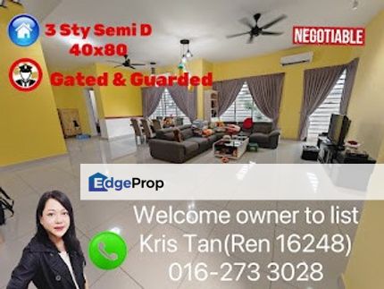 Laville Dutamas,BTHO,3 Sty Semi D [40X80] Freehold,, Selangor, Cheras South