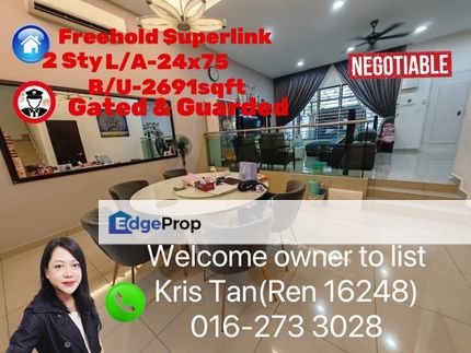 D'Premier, Freehold 2 Sty Superlink[24x75] Fully Extended, Renovated, Selangor, Bandar Damai Perdana