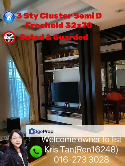 Hijauan Residence,Freehold,2.5 Sty Semi D[32x70] Renovated, Selangor, Batu 9th Cheras