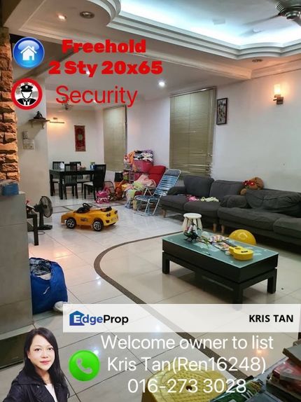 Taman Sri Minang, Freehold double storey,20x65, security, End lot, Selangor, Kajang