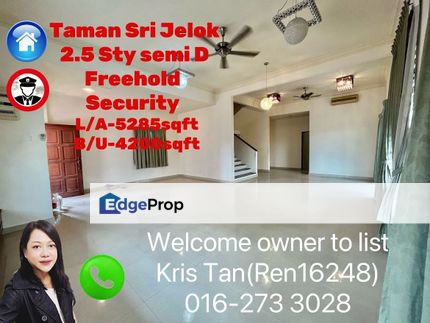 Taman Sri Jelok,Kajang 2.5 Sty Semi D,Freehold,L/A-5285sqft, Selangor, Kajang