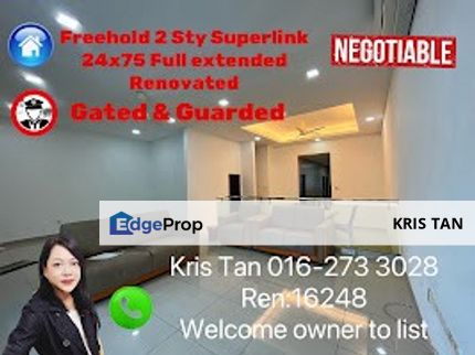 D'Premier, Freehold 2 Sty Superlink[24x75] Renovated, Selangor, Bandar Damai Perdana