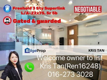 The Peak,Freehold 3 Sty Superlink house,Fully renovated unit,Good condition , Selangor, Batu 9th Cheras