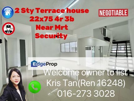 Taman Desa Aman,2 Sty,22x75, New Painting, 4r 3b,near Mrt, Security, Kuala Lumpur, Cheras