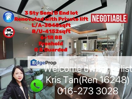 Sunville Residence,Freehold 3 Sty Semi D,Private lift,Renovated,E lot, Selangor, Kajang